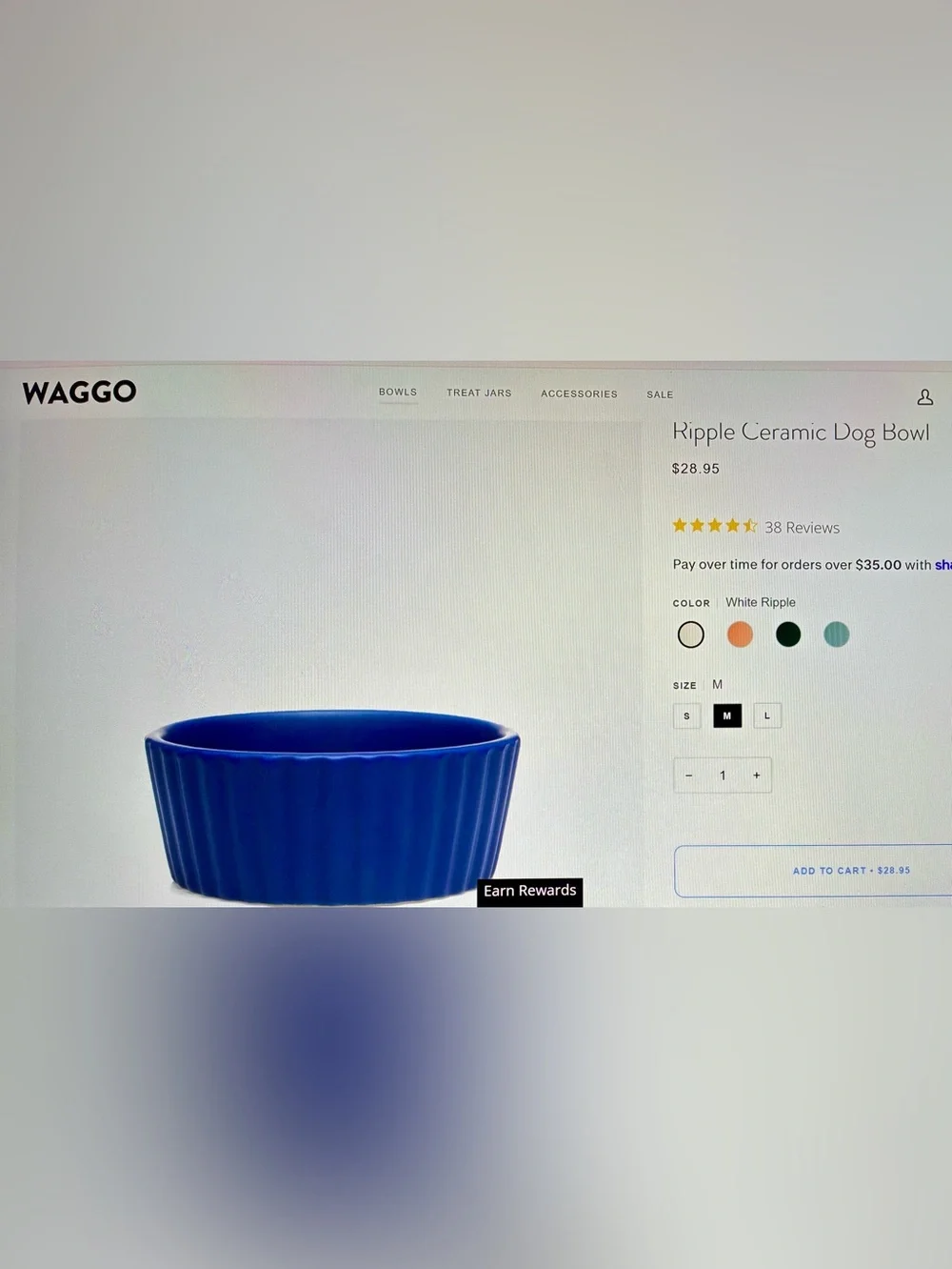 Waggo Designer Dog Boutique: Ripple Ceramic Dog Bowls